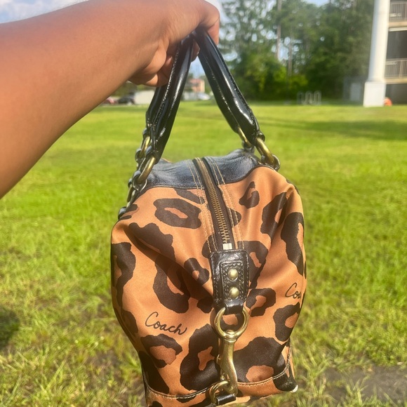 Leopard Print Coach Handbag - Picture 3 of 5